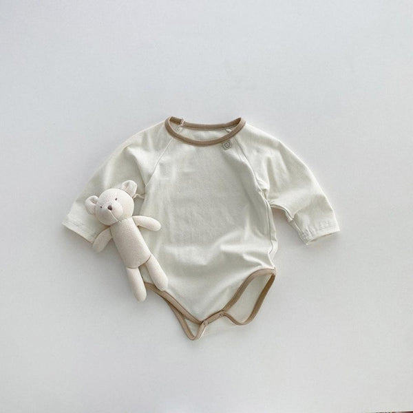 Baby's Autumn Solid Color Bear Baby Bodysuit Wholesale Baby Boutique Clothes