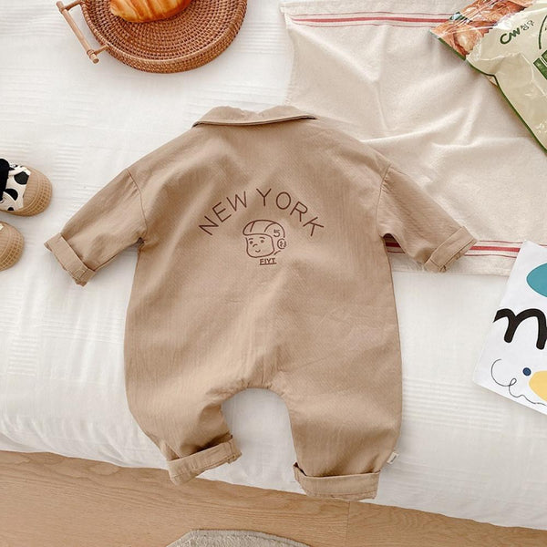 0-2T Newborn Baby Boys Spring Autumn Letter Overall Romper Baby Clothes Cheap Wholesale