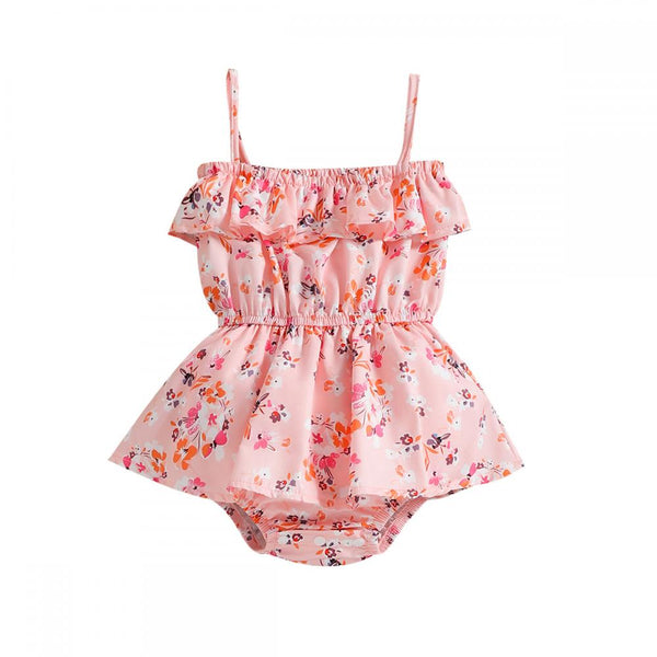 Baby Girls Floral Sling Romper Baby Wholesale Suppliers