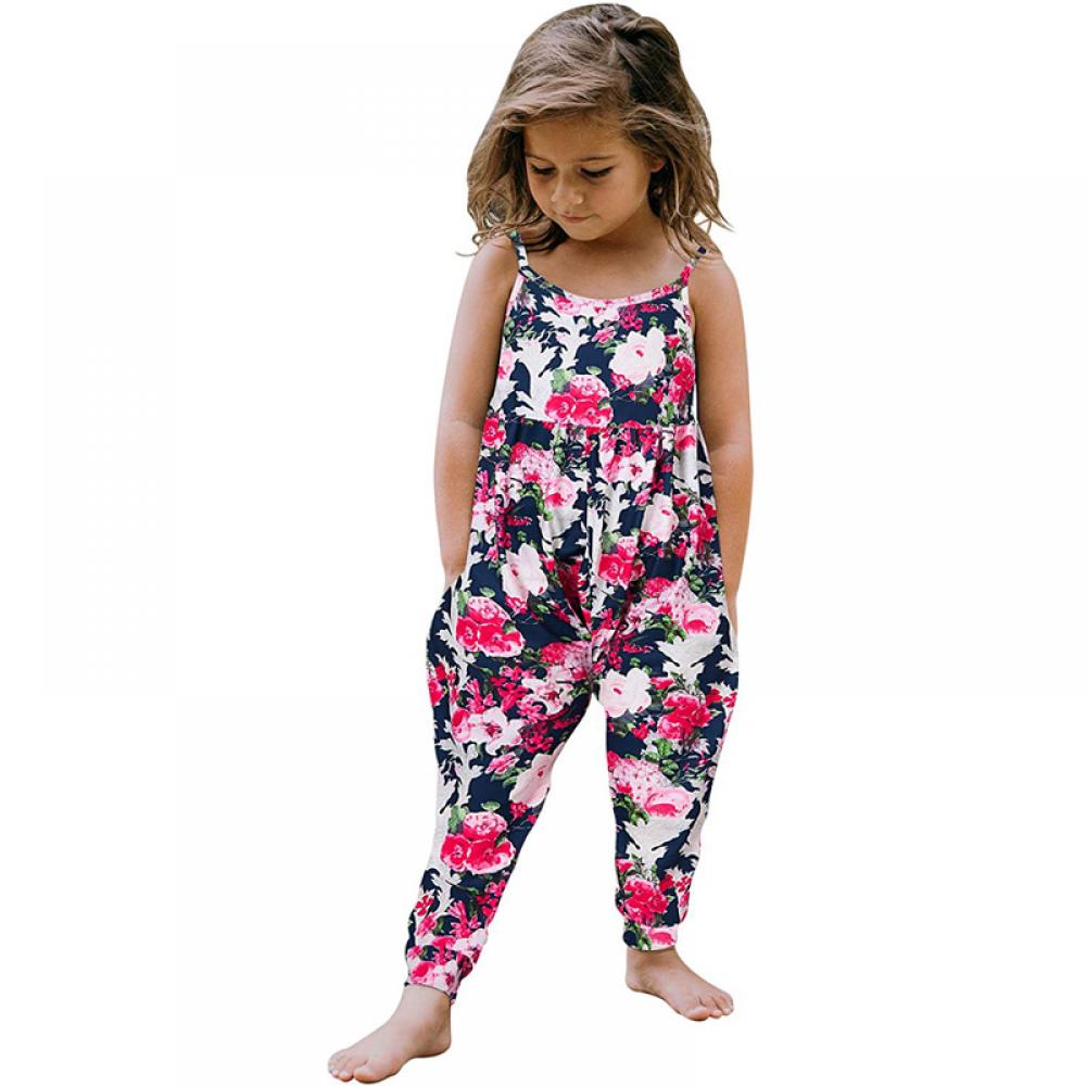 1-5Y Summer Toddler Girls' Suspenders Strapless Jumpsuit Romper A Variety Of Options Wholesale Kids Clothing USA