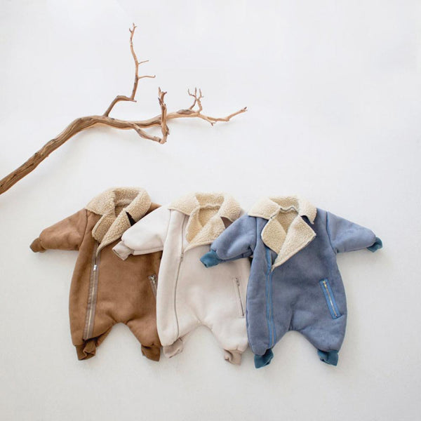 Baby Winter Clothing Padded Jumpsuit Baby Plus Velvet Romper Wholesale Baby Clothes