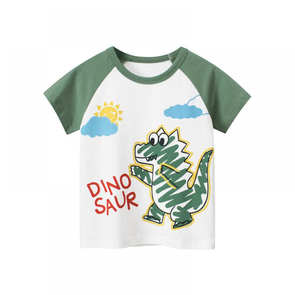 Dinosaur Children's Short Sleeve T-shirt Baby Clothes Bottoming Undershirt Wholesale Boys Clothes