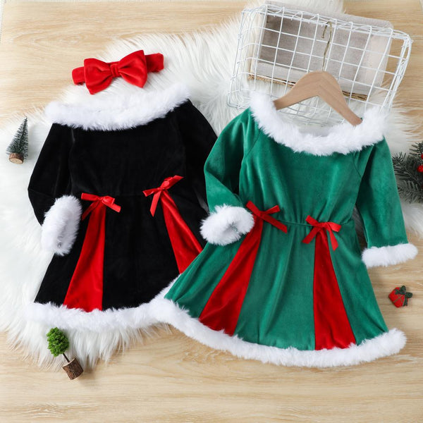 Autumn Winter Christmas Toddler Girl Long Sleeve Dress Wholesale Girls Dress