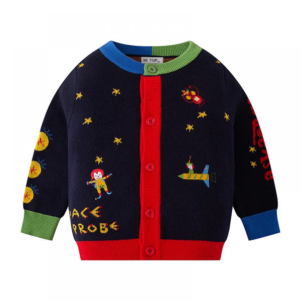 Autumn and Winter Boys' Knitted Sweaters Children's Cardigan Wholesale Boys Clothes