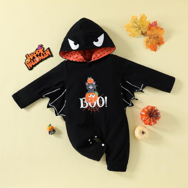 Halloween New Baby Bat Hooded Romper Wholesale Baby Clothes
