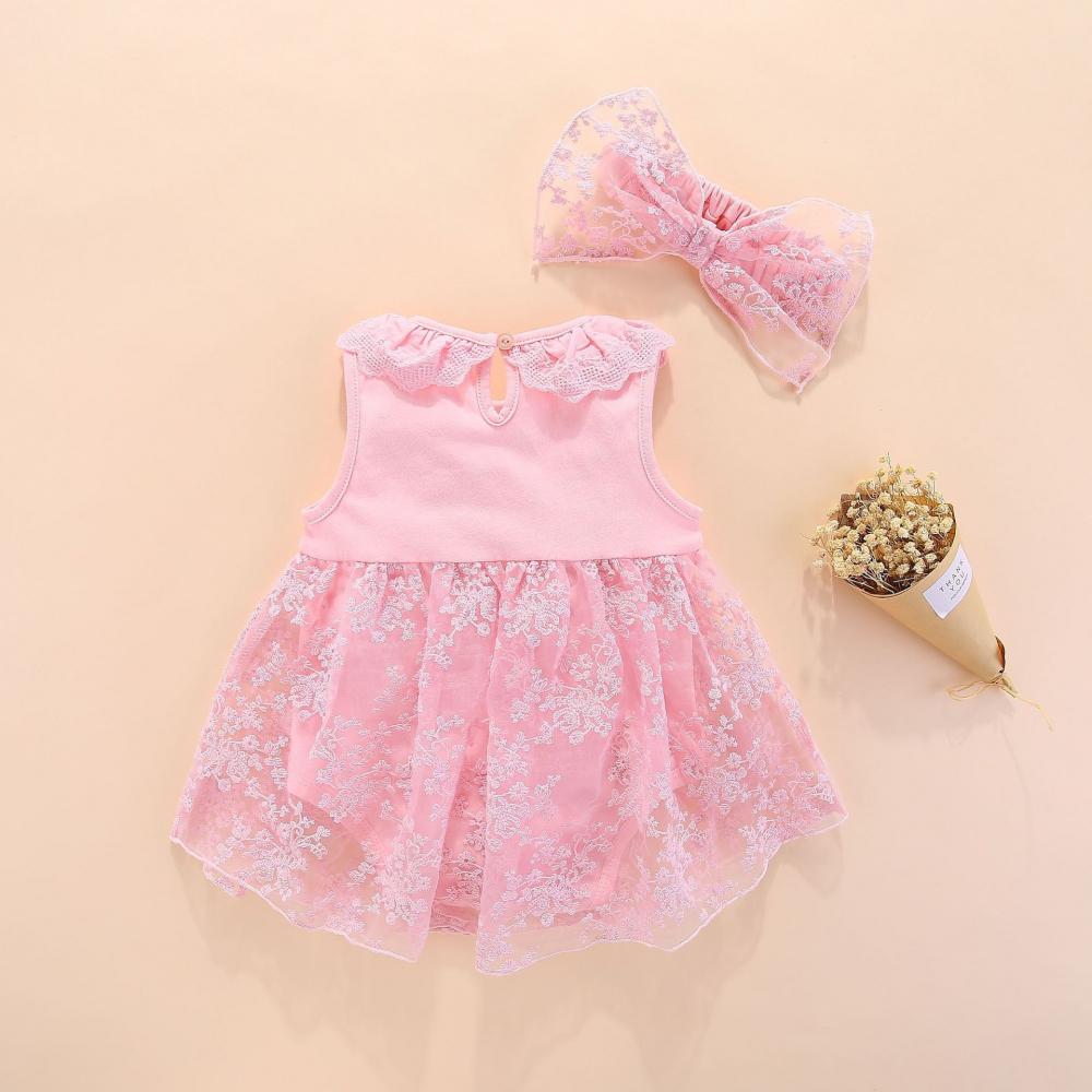 Baby Girls Summer Lace Birthday Party Princess Dress Baby Clothing Wholesale Distributors