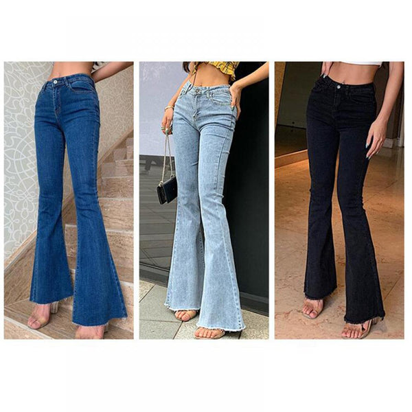 Women's Skinny Flared Jeans Sexy Butt Lift  Pants Women Clothing Wholesale