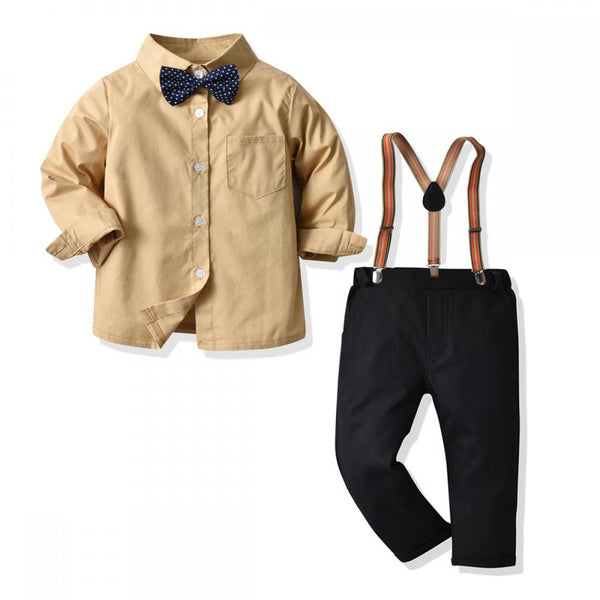Toddler Boys Spring Autumn Gentle Suit Top and Pants Set Little Boys Wholesale Clothing