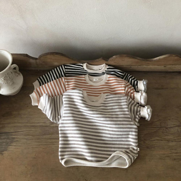 Children's Spring And Autumn Striped Sweater Top Wholesale Baby Clothing