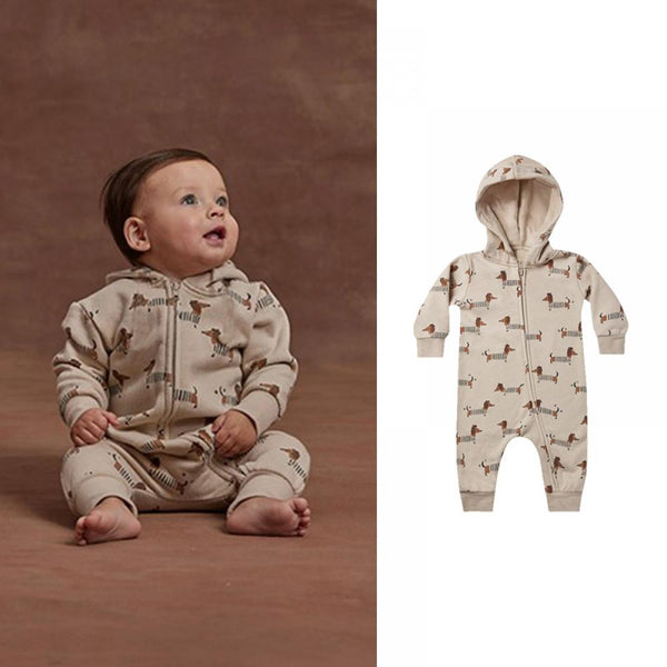 Autumn Newborn Baby Hooded Romper Wholesale Baby Clothes