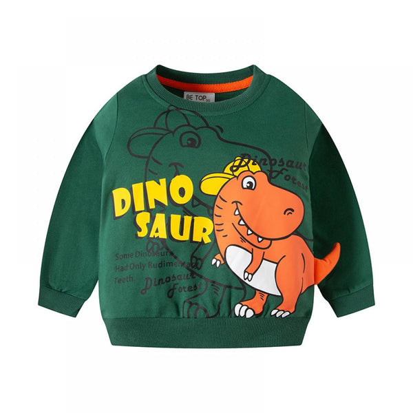 Autumn Cartoon Dinosaur Boy Sweater Wholesale Boys Clothes