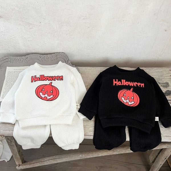 Spring Baby Set Pumpkin Embroidered Wear Pants Two-Piece Set Wholesale Baby Clothing