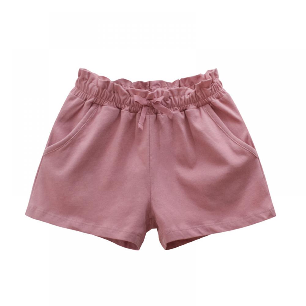 Toddler Girls Summer Shorts Solid Color 100% Organic Cotton Shorts Wholesale Little Girls Clothes