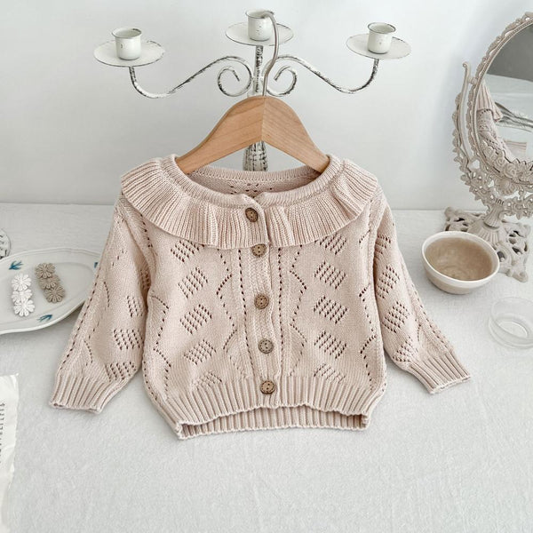 Autumn Baby Girl Western Style Knitted Cardigan Sweater Wholesale Girls Clothes