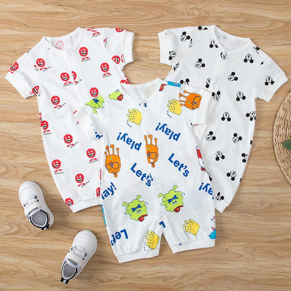 Baby NewBorn Boys And Girls One Piece Summer Pure Cotton Romper Mickey 3M-24M Wholesale Kids Clothing