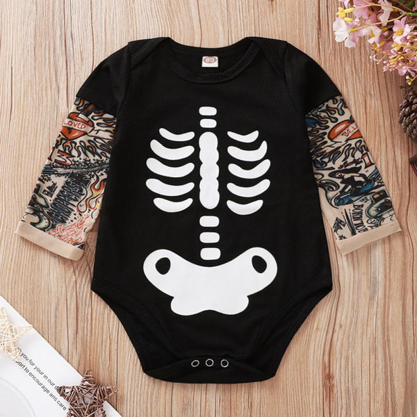 Halloween Skeleton Baby Long Sleeve Romper Baby Cheap Clothes Wholesale