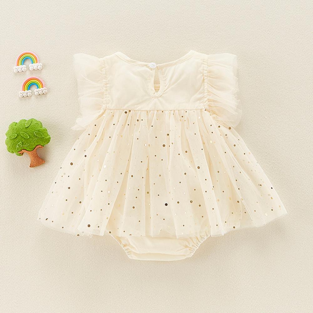 Girl Baby 100 Days Summer Thin Gauze Dress Princess Romper Wholesale Baby Rompers