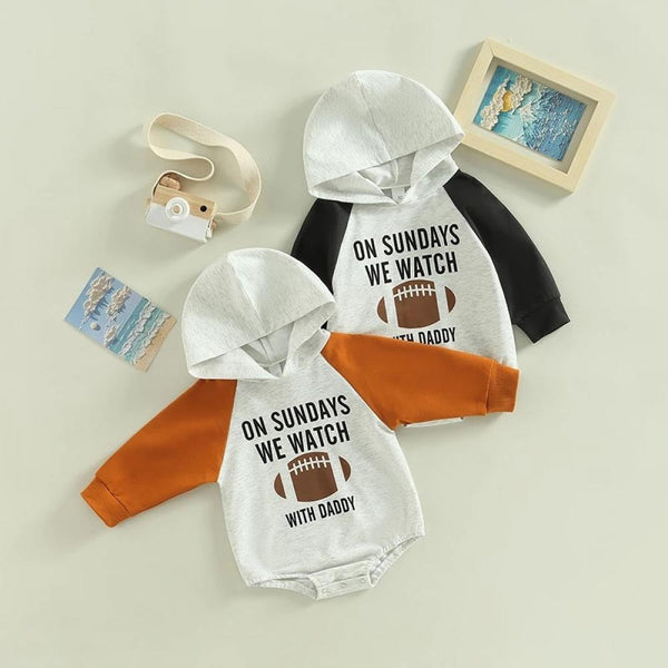 Western-style Autumn Baby Print Hooded Romper Wholesale Baby Clothes
