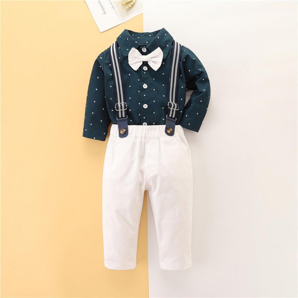 Little Boy Autumn Winter Long-sleeve Shirt + Pants Set Wholesale Boys Clothes