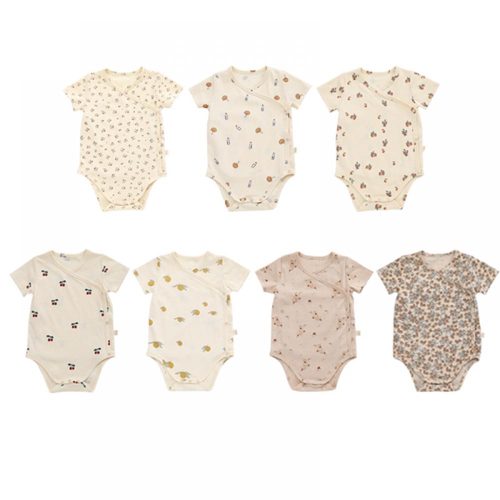 Newborn Baby Romper Floral Lemon Cherry Printed Jumpsuit Buy Baby Clothes Wholesale