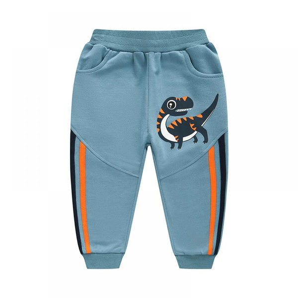 Cartoon Dinosaur Sweatpants Cotton Autumn Pants Wholesale Boys Clothes