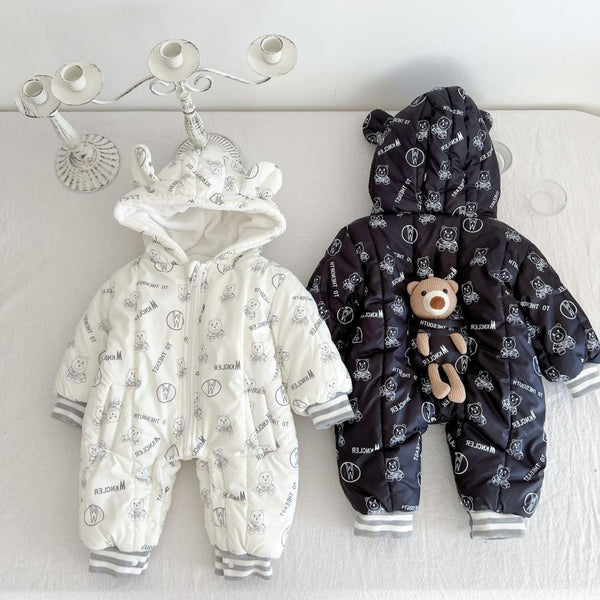 Winter Baby Thickening Outer Wash-free Fleece Thickening Jumpsuit Wholesale Baby Clothes