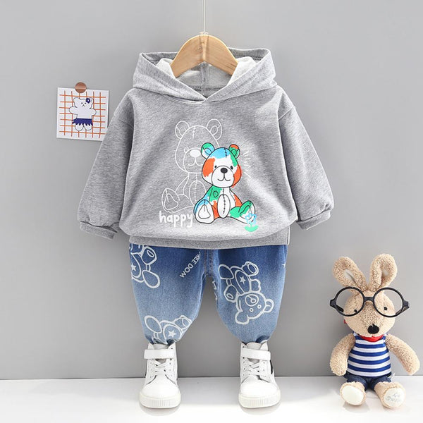 Boys Hoodie + Jeans 2 Piece Set Childrens Clothing Suppliers