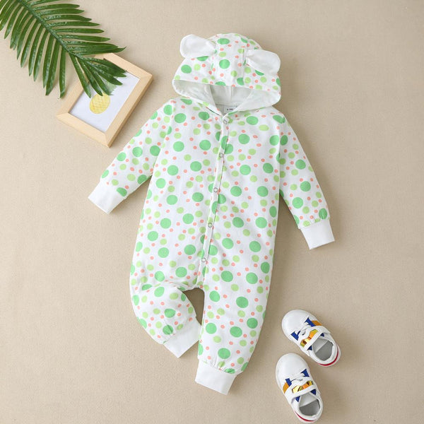 Baby Girl Polka Dot Long Sleeve Romper Wholesale Baby Clothes