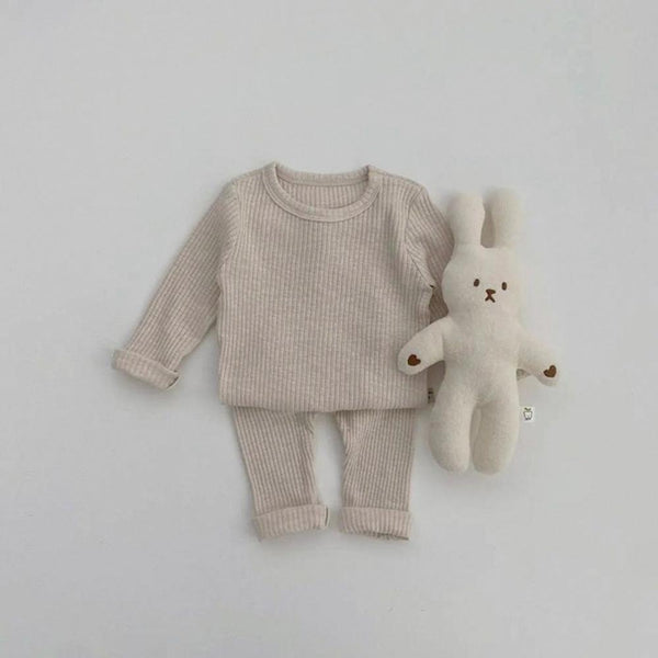 Autumn Baby Pit Strip Soft Pajamas Set Wholesale Baby Clothes