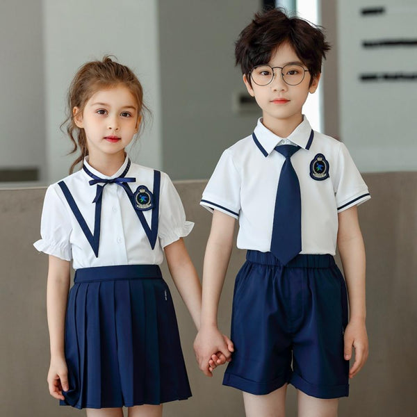 School Uniform Elementary School Summer Suit Wholesale Kids Clothes