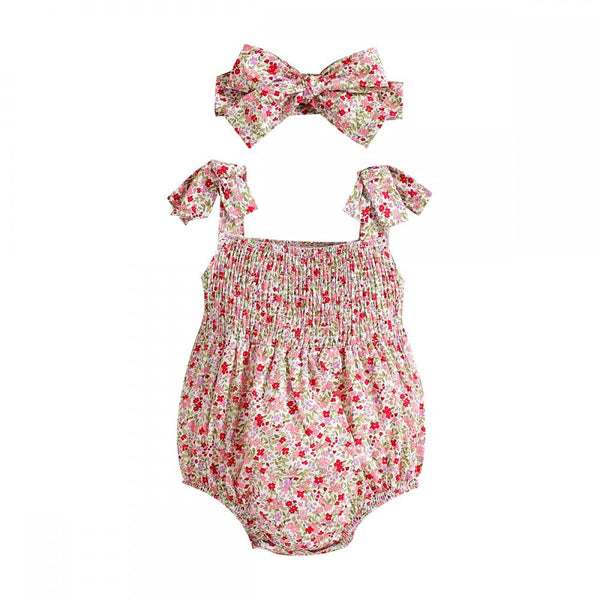 Baby Girls Summer Sling Floral Romper Baby Boutique Clothes Wholesale