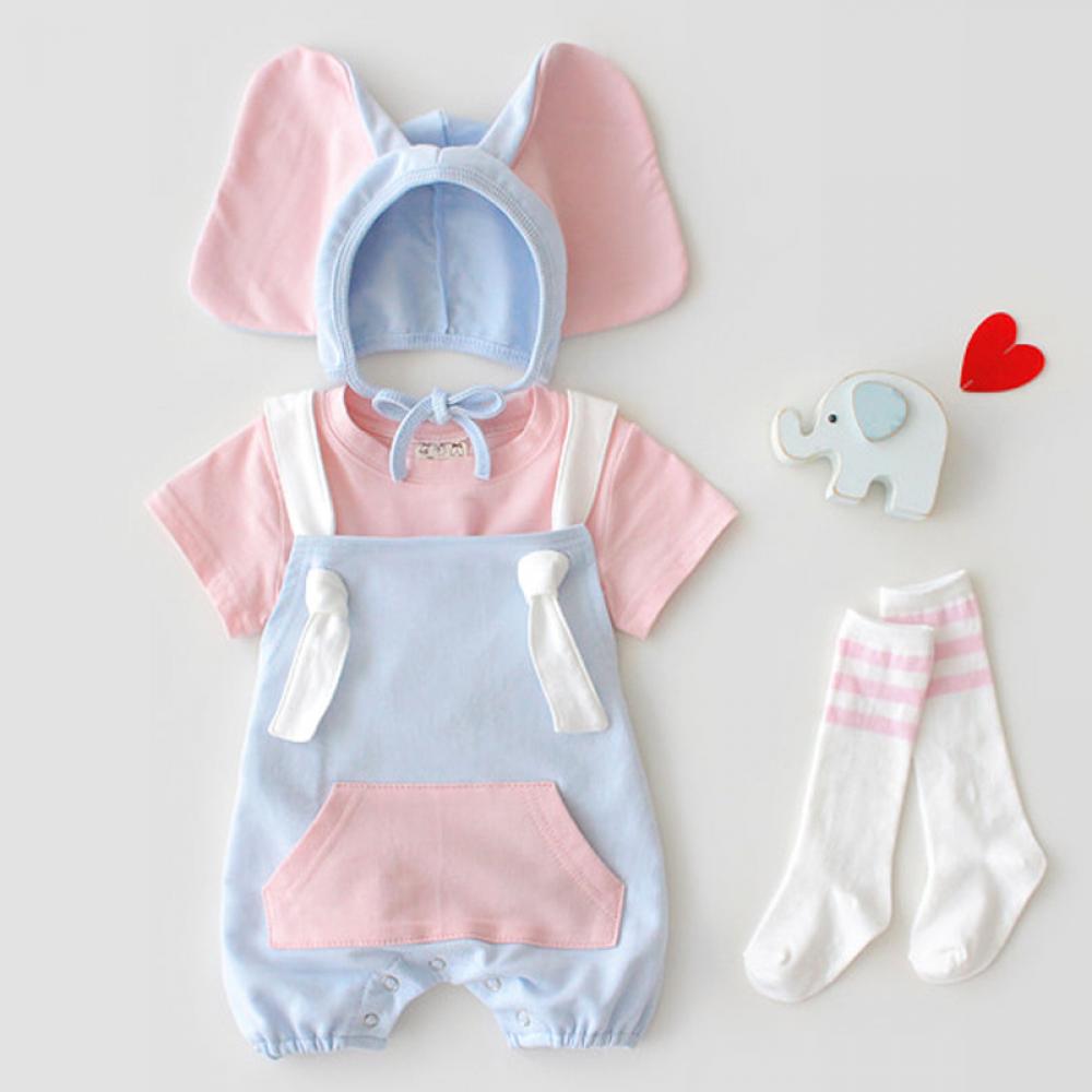 Neutrals Unisex Baby Boys Girls Sleeveless Romper And Elephant Ears Hat Buy Baby Clothes Wholesale