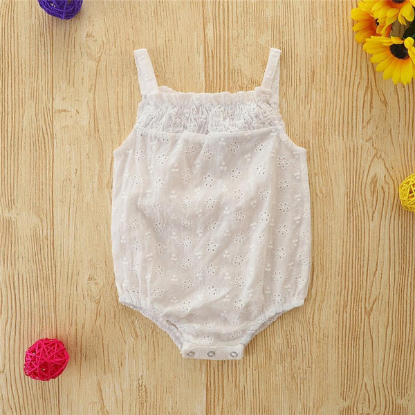 Summer Girls' Sleeveless All-in-one Loose Sling Short Romper Wholesale Baby Clothes