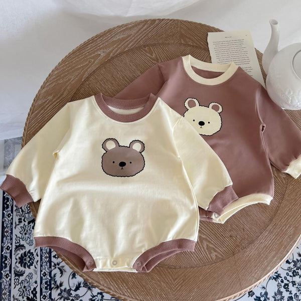 Baby Autumn Clothes Boys And Girls Bear Long-sleeved Romper Wholesale Baby Clothes