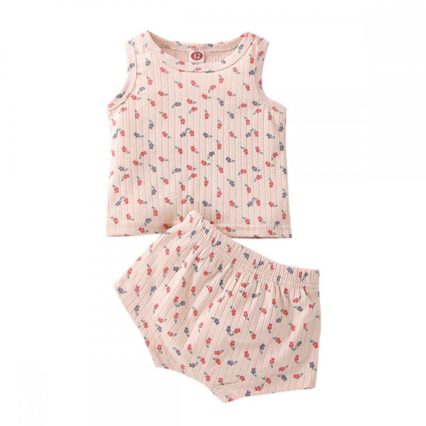 Baby Girls Floral Tank Top and Shorts Set Buy Baby Clothes Wholesale