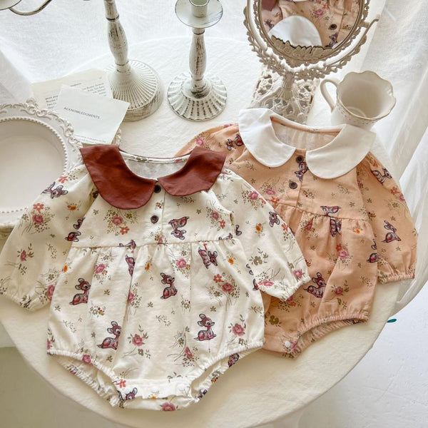 Newborn Baby Girls Spring Autumn Floral Romper Where To Buy Baby Clothes In Bulk