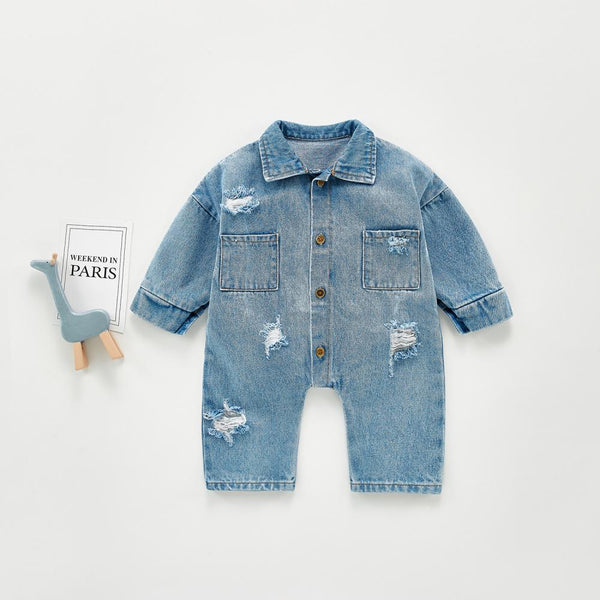 Newborn Baby Denim Ripped Romper Buy Baby Clothes Wholesale